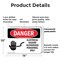 Signmission Electrical Hazard Authorized Personnel Only Danger Sign, Plastic, 14in W x 10in L, 2PK OS-2PACK-DS-P-1014-L-1197 - alternate 6
